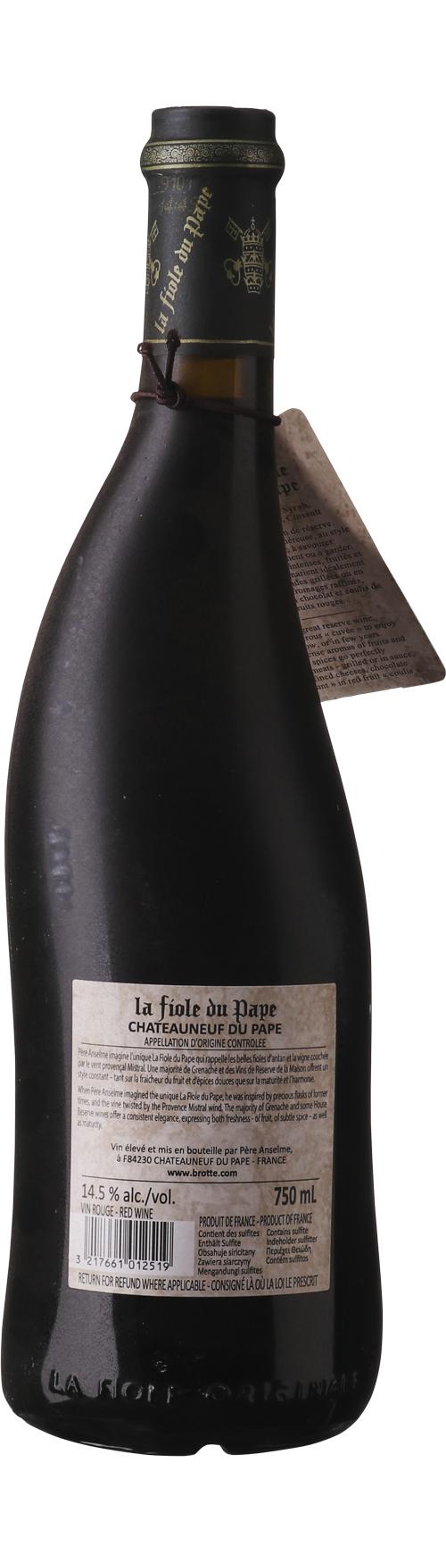 Brotte La Fiole du Pape wine bottle