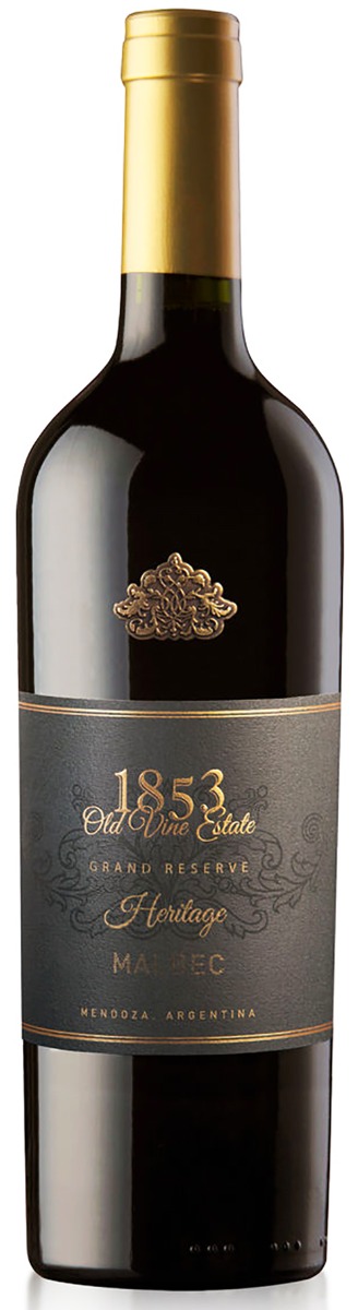 1853 Old Vine Estate Malbec Grand Reserve Heritage 2019 wine bottle