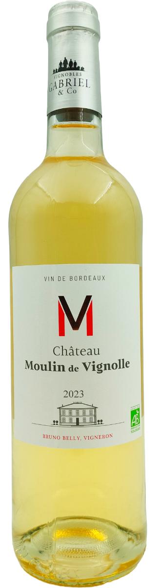 Château Moulin de Vignolle Bordeaux Blanc 2023 ØKO wine bottle