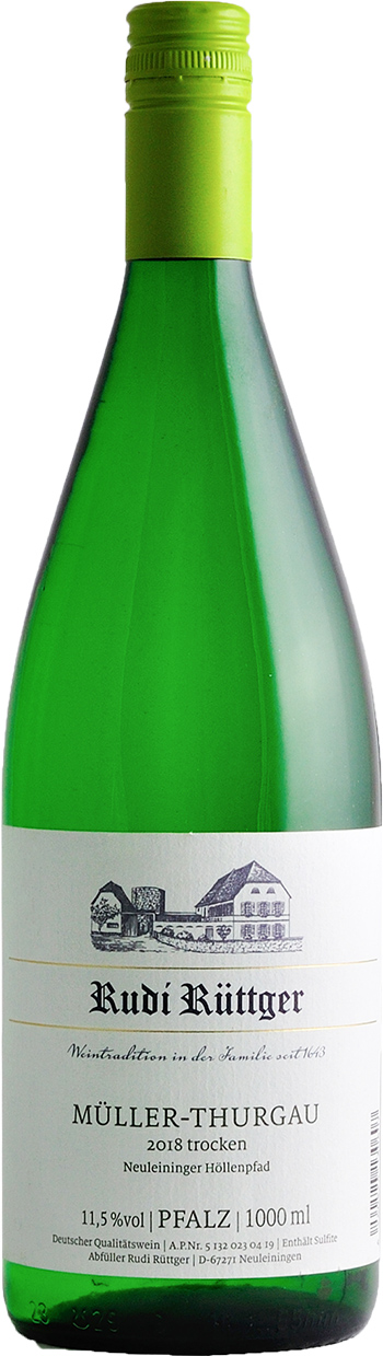 Rudi Rüttger Neuleininger Höllenpfad Müller-Thurgau trocken 2019 wine bottle