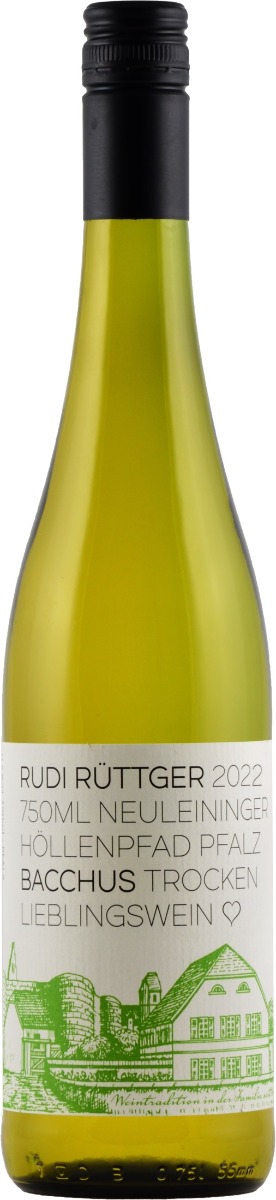 Rudi Rüttger Neuleininger Höllenpfad Bacchus trocken Pfalz 2022 wine bottle