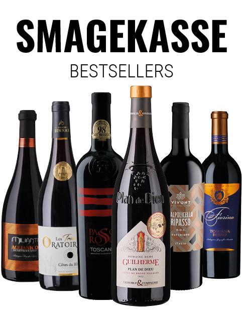 Smagekasse Bestsellers wine bottle