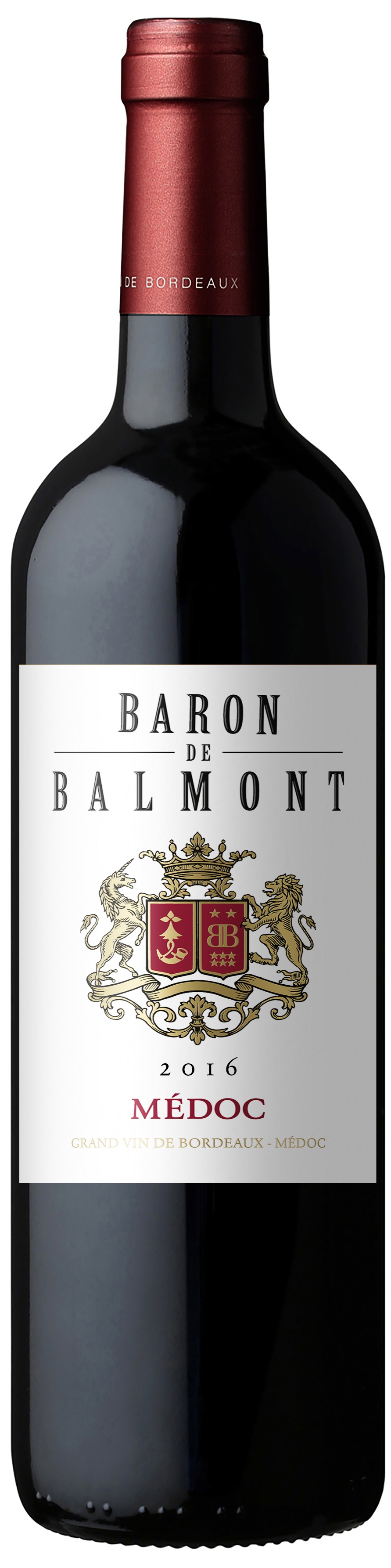 Baron de Balmont Médoc 2016 i trækasse wine bottle