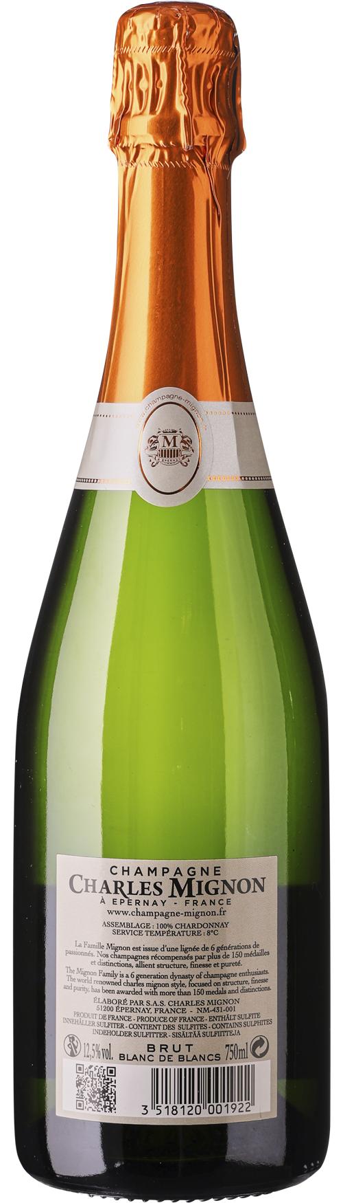 Charles Mignon Champagne Premium Reserve Blanc de Blancs Brut wine bottle