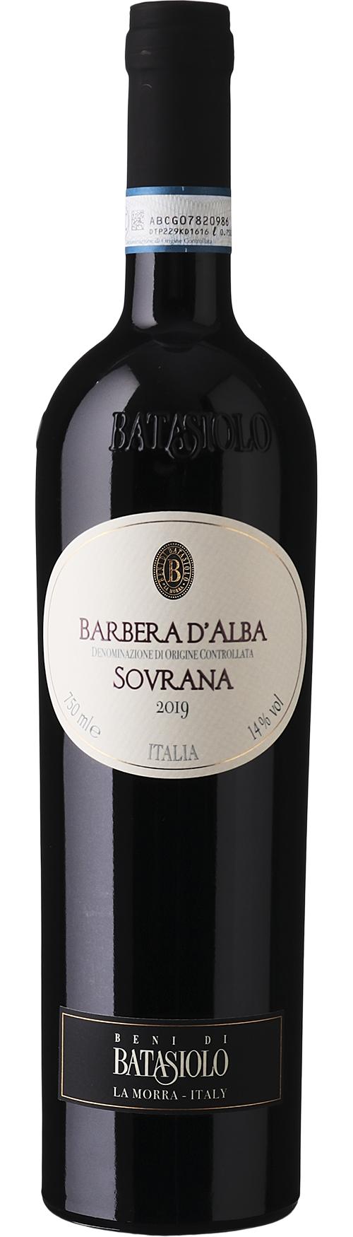 Beni di Batasiolo Barbera d'Alba Sovrana DOC wine bottle