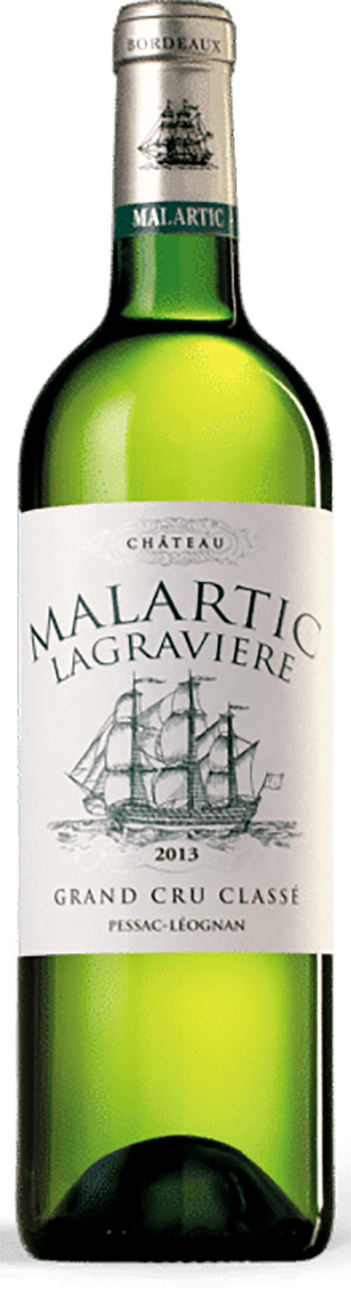 Chateau Malartic Lagraviere Pessac-Leognan Cru Classe Blanc 2013 i trækasse wine bottle