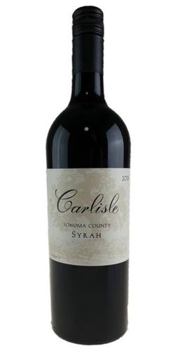 Carlisle Syrah Sonoma county 2018 wine bottle