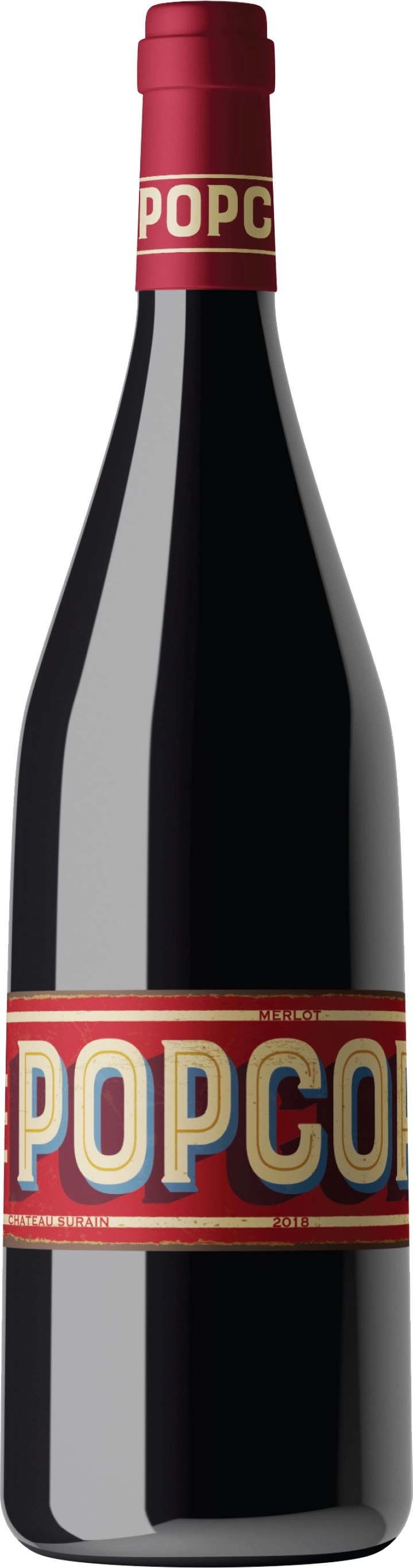 Château Surain Popcorn Merlot 2020 wine bottle