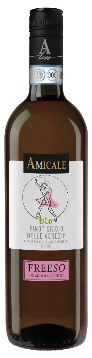 Amicale Pinot Grigio Delle Venezie DOC Rose 2023 ØKO wine bottle