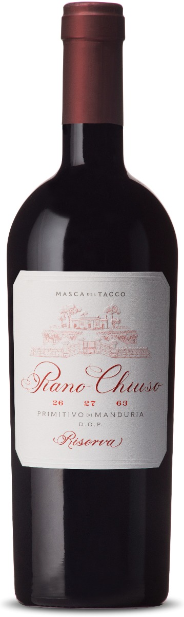 Masca del Tacco Primitivo di Manduria Riserva Piano Chiuso 2019 wine bottle