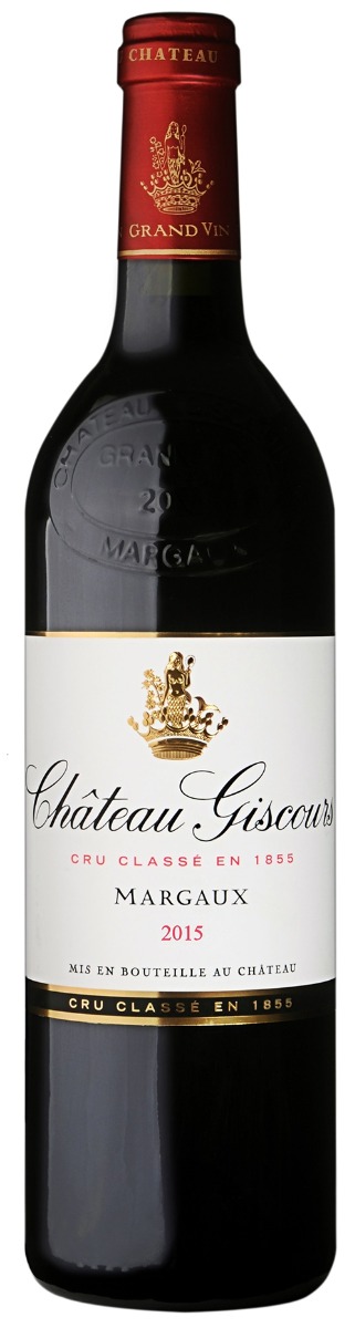 Chateau Giscours Margaux 3. Cru Classé 2015 i trækasse wine bottle