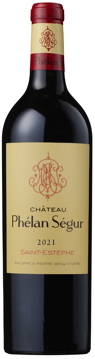 Chateau Phelan Segur Saint-Estephe 2021 i trækasse wine bottle