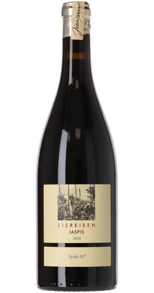 Weingut Ziereisen Jaspis 10-4 Syrah 2019 i papkasse wine bottle