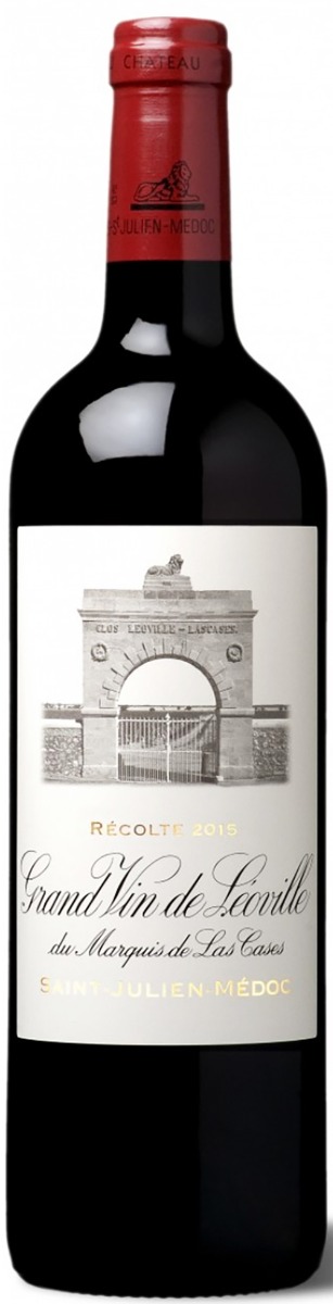 Chateau Leoville Las Cases 2. Cru Classe Saint-Julien 2015 i trækasse wine bottle