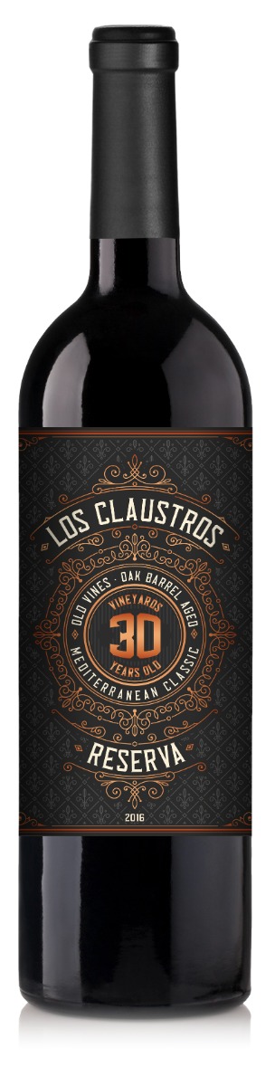 Torre Oria Los Claustros 30 Years Old Vines Reserva 2016 wine bottle