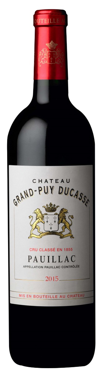 Grand-Puy Ducasse Pauillac 5. Cru Classe 2015 i trækasse wine bottle