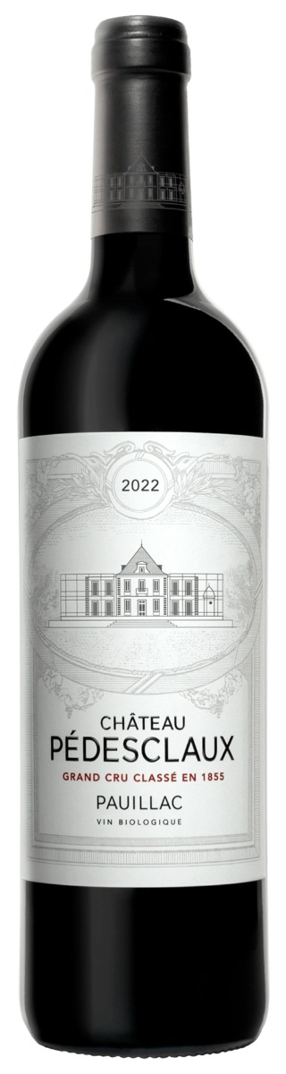 Château Pedesclaux Paulliac 5. Cru Classé 2022 ØKO i trækasse wine bottle