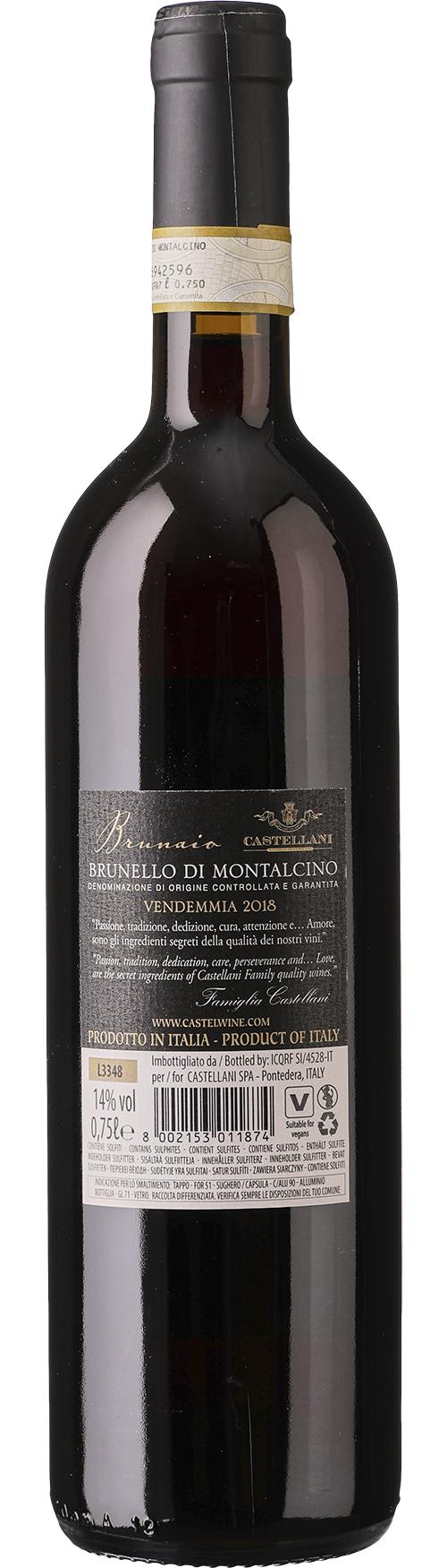 Castellani Brunaio Brunello di Montalcino DOCG wine bottle