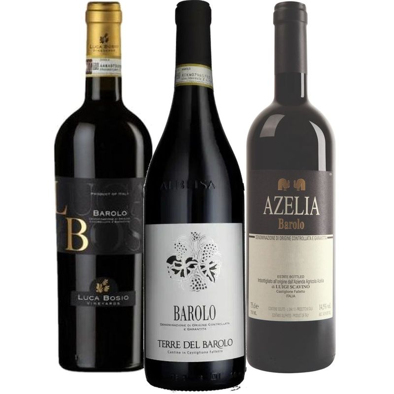 Smagekasse - Barolo 3 flasker wine bottle