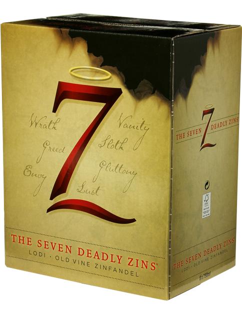 7 Deadly Zins, Zinfandel wine bottle