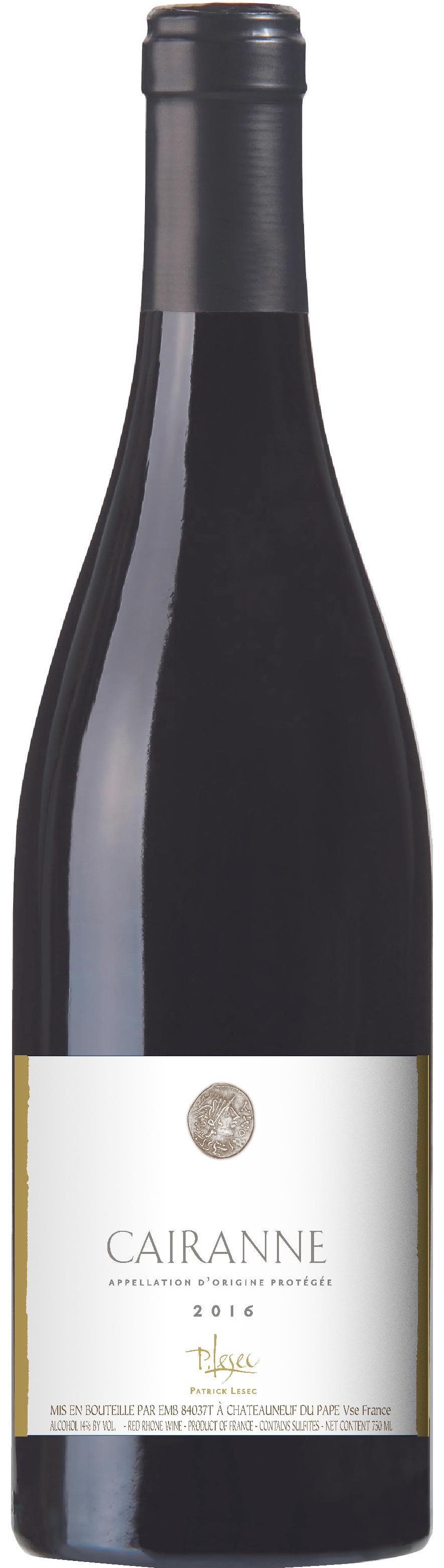 Patrick Lesec Cairanne 2018 wine bottle