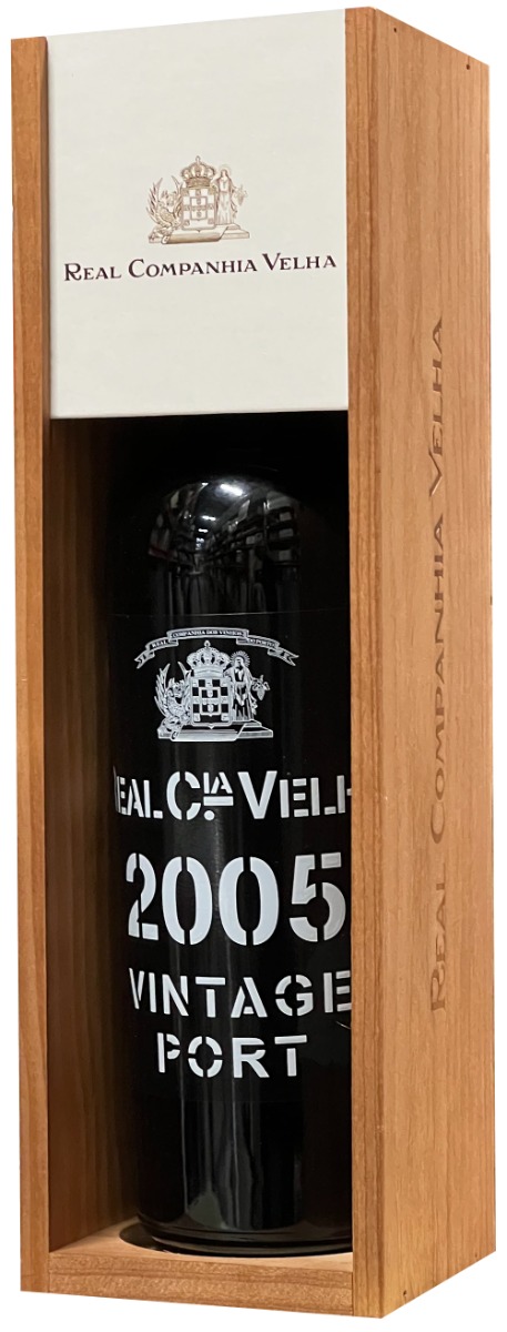Real Companhia Velha Vintage Port 2005 wine bottle