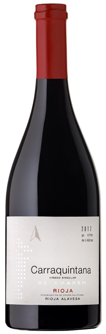 Bodegas Amaren Viñedo Singular Carraquintana Rioja Alavesa 2018 i trækasse wine bottle