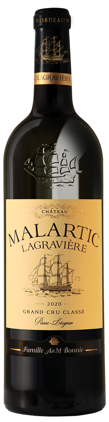 Château Malartic Lagravière Pessac-Leognan Cru Classé Rouge 2020 i trækasse wine bottle
