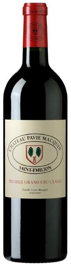 Chateau Pavie Macquin St. Emilion 1er Grand Cru Classé B 2021 i trækasse wine bottle