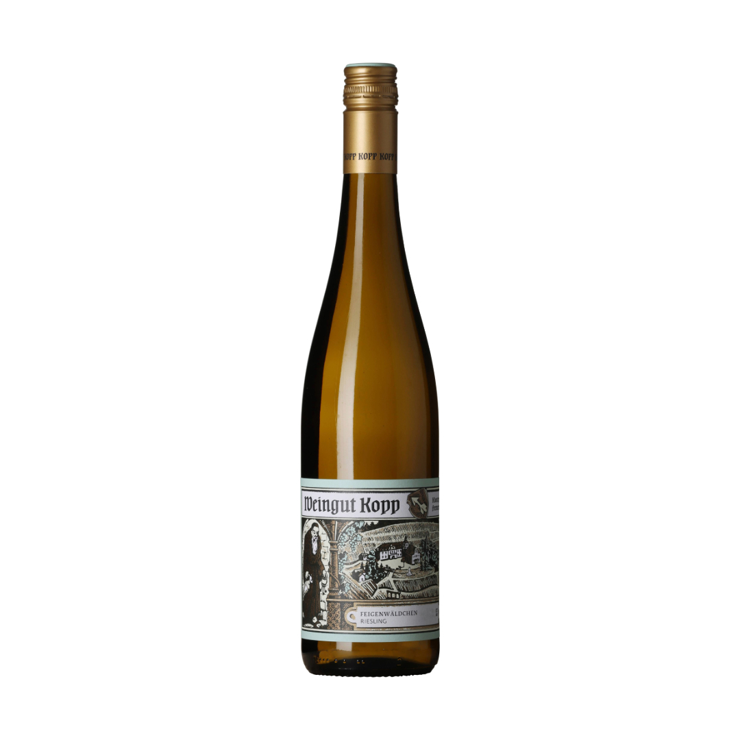 Weingut Kopp Riesling Feigenwäldchen wine bottle
