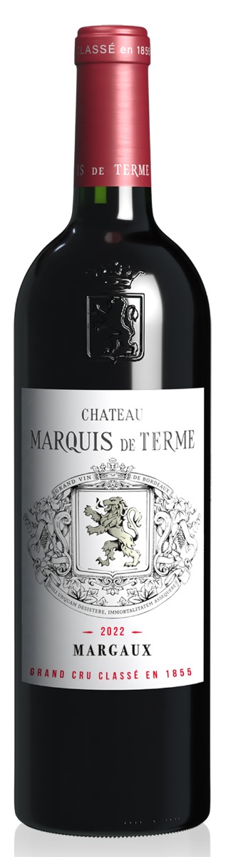 Chateau Marquis de Terme Margaux 4. Cru Classe 2022 i trækasse wine bottle