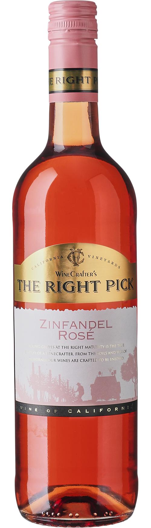 The Right Pick Zinfandel Rosé wine bottle