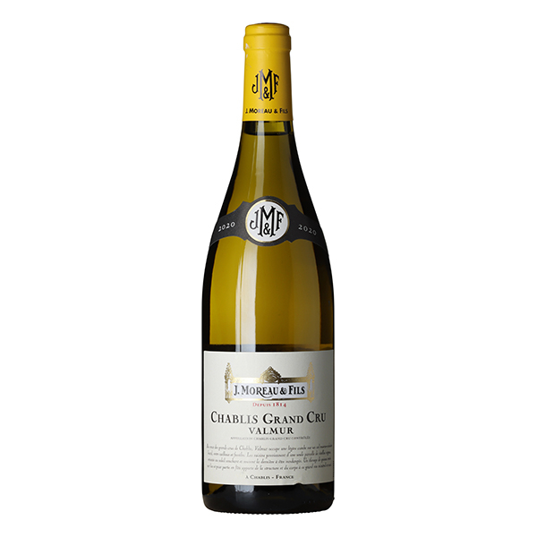 J. Moreau & Fils Chablis Grand Cru Valmur wine bottle