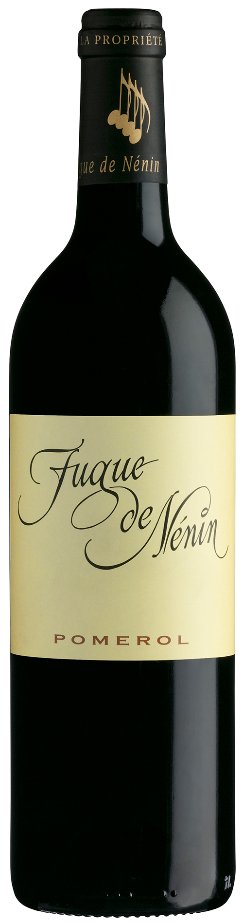 Fugue De Nenin Pomerol 2010 i trækasse wine bottle