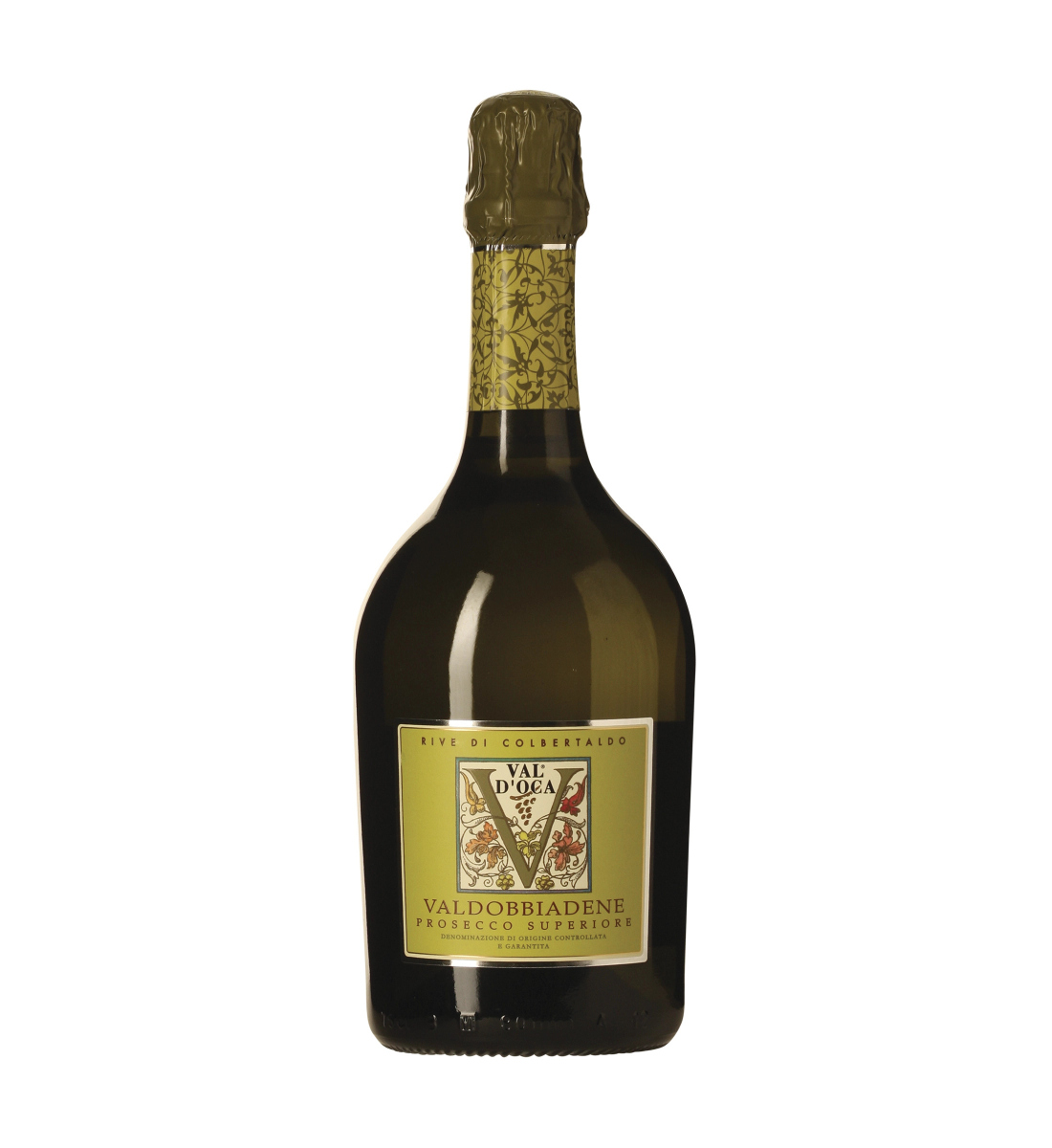Val d'Oca Valdobbiadene Prosecco Superiore D.O.C.G. Extra Dry Rive di Colbertaldo wine bottle