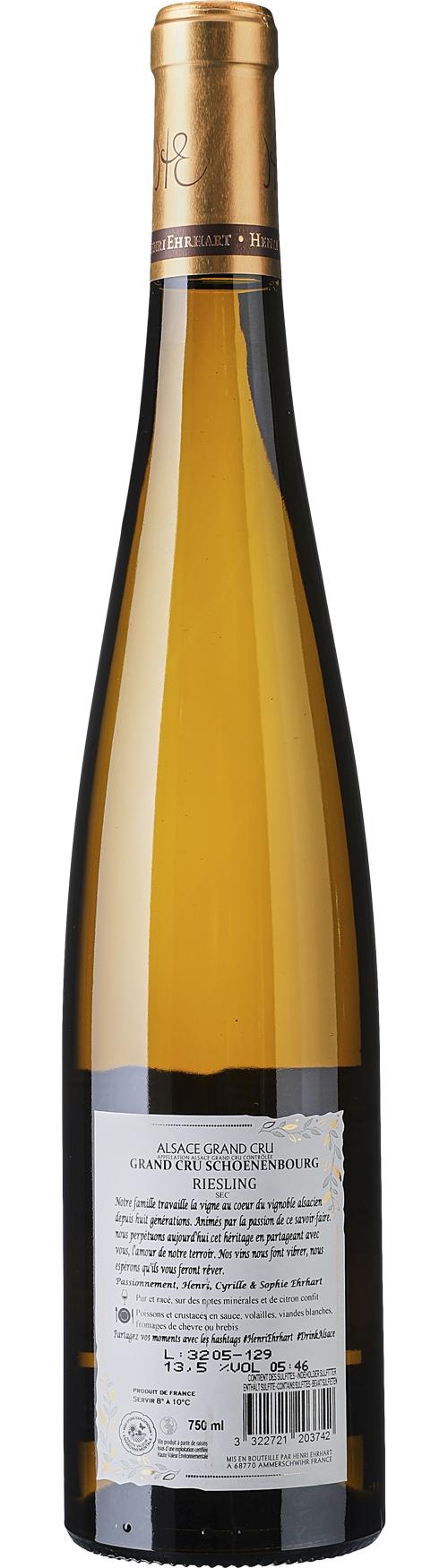 Henri Ehrhart Riesling Grand Cru Schoenenbourg wine bottle