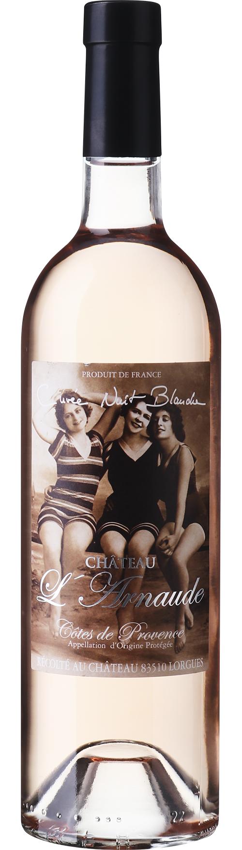 Château l'Arnaude Cuvée Nuit Blanche Côtes de Provence Rosé wine bottle
