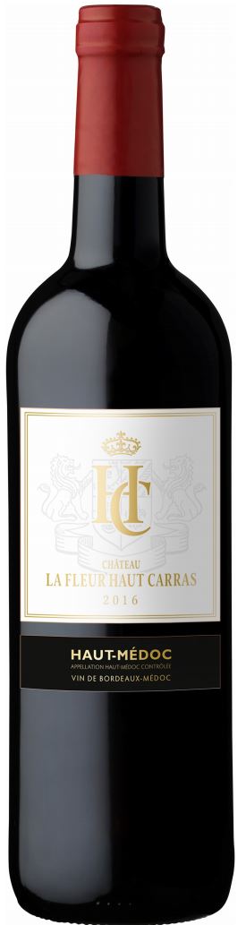Chateau La Fleur Haut Carras Haut-Médoc 2018 i trækasse wine bottle