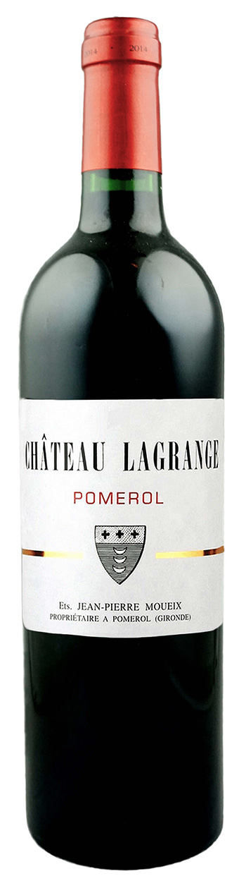 Chateau Lagrange Pomerol 2016 i trækasse wine bottle