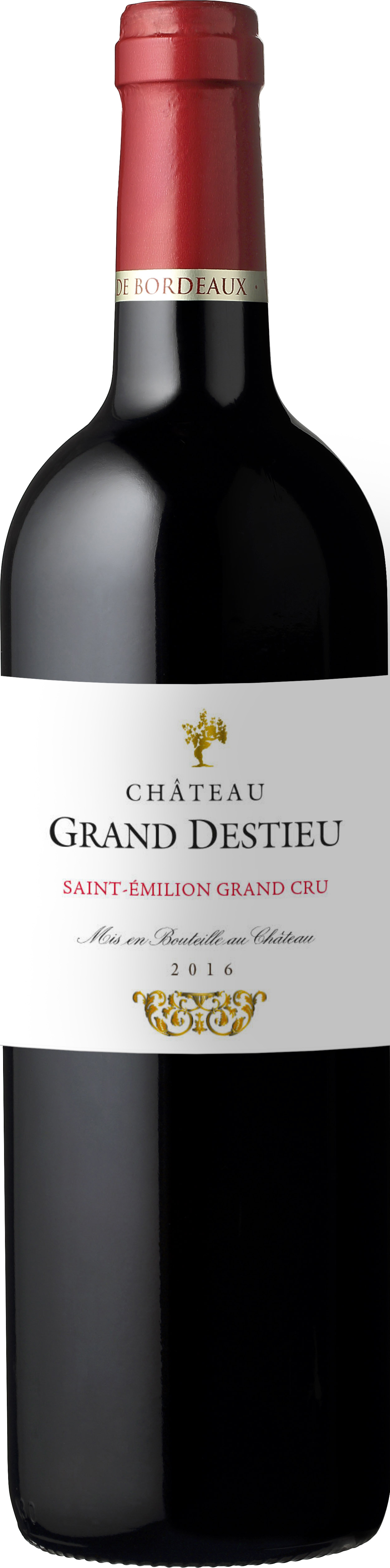 Château Grand Destieu Saint-Émilion Grand Cru 2016 wine bottle