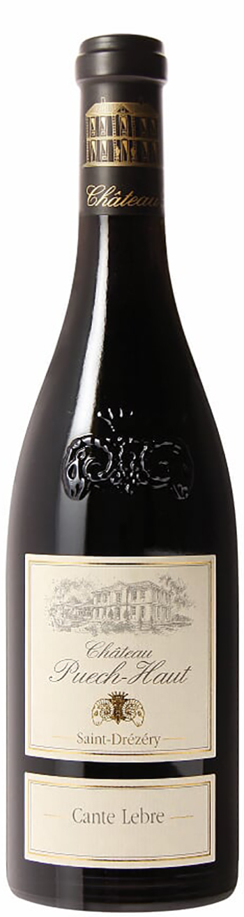 Château Puech-Haut Languedoc Cante Lebre 2016 i trækasse wine bottle