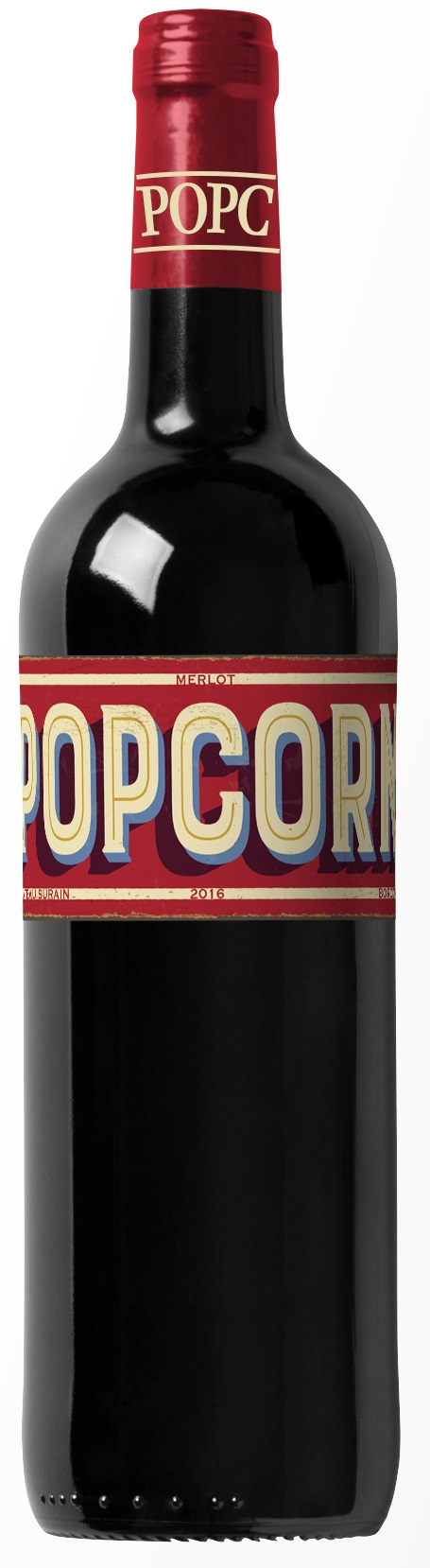 Chateau Surain Popcorn Merlot Bordeaux 2016 wine bottle