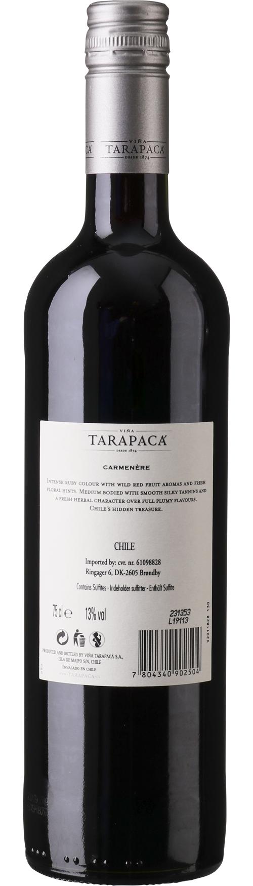 Viña Tarapacá Carmenère wine bottle