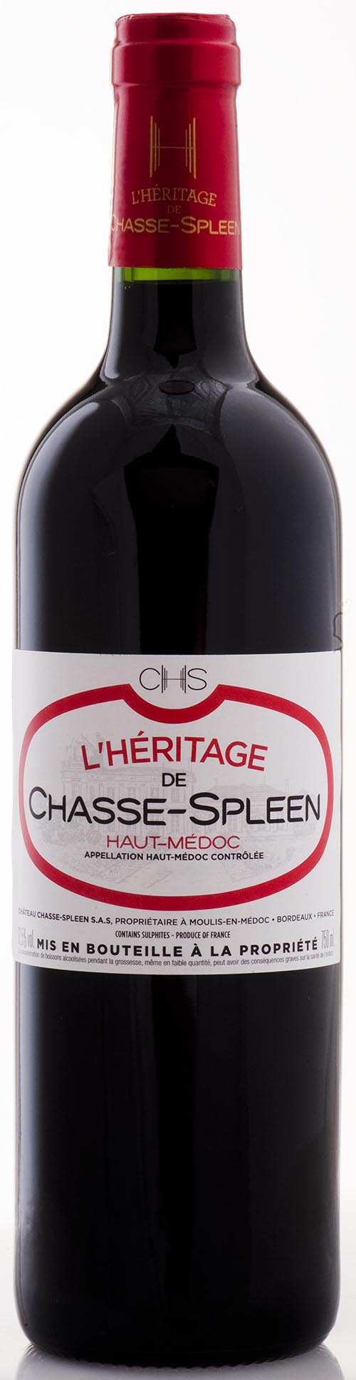 L'Heritage de Chasse-Spleen Haut-Médoc 2016 wine bottle