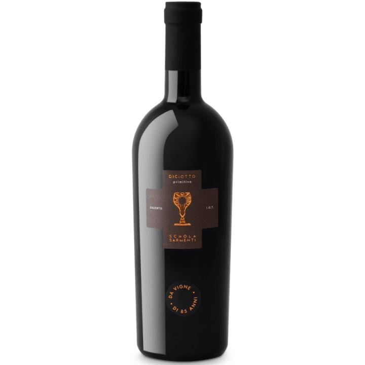 Schola Sarmenti Diciotto Primitivo 2019 wine bottle
