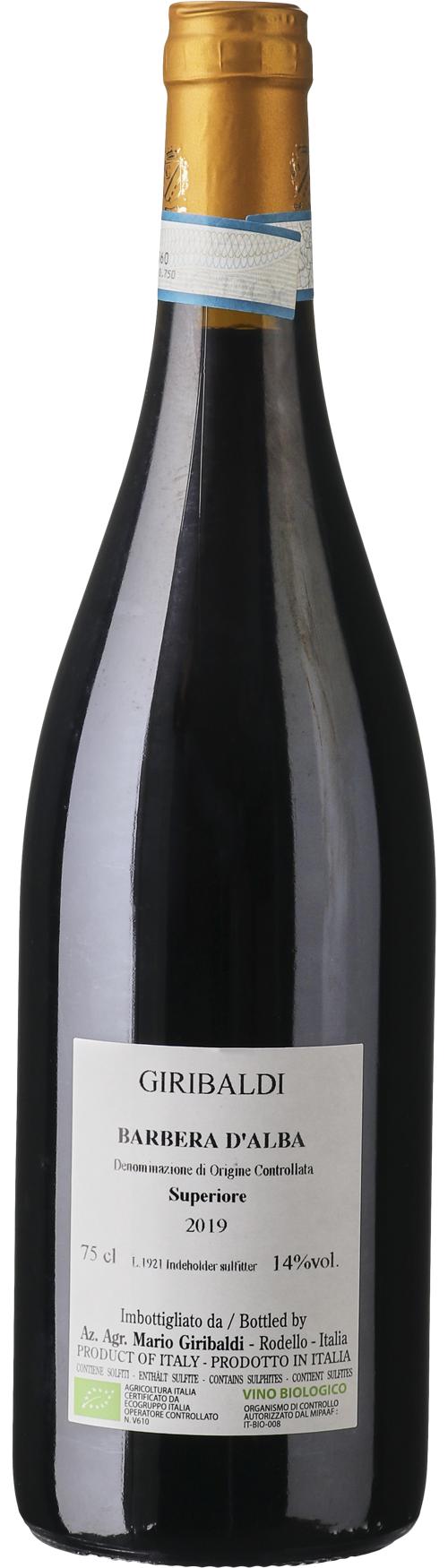 Azienda Agricola Mario Giribaldi Barbera d'Alba DOC Superiore Caj økologisk wine bottle