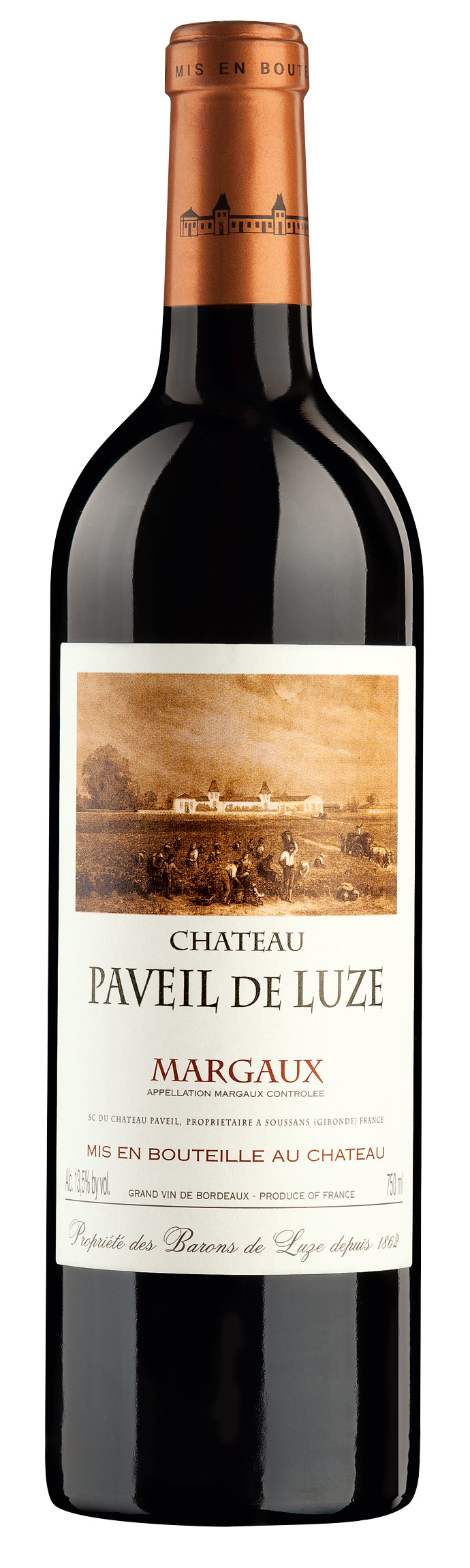 Chateau Paveil de Luze 2011, Margaux wine bottle
