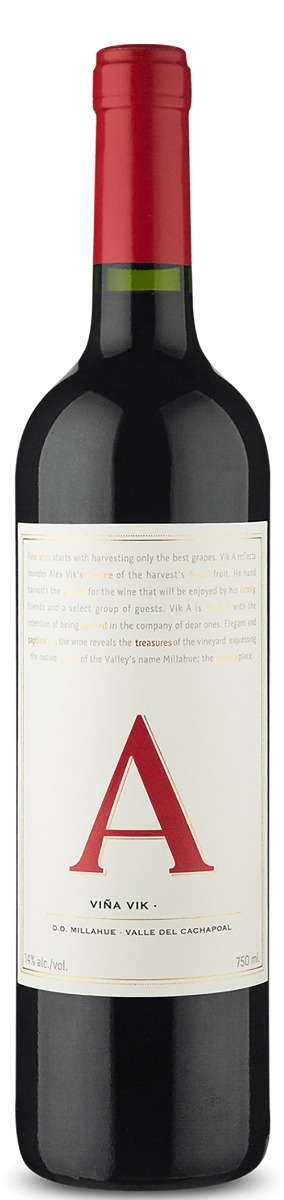 Viña Vik Cabernet Sauvignon A 2018 wine bottle