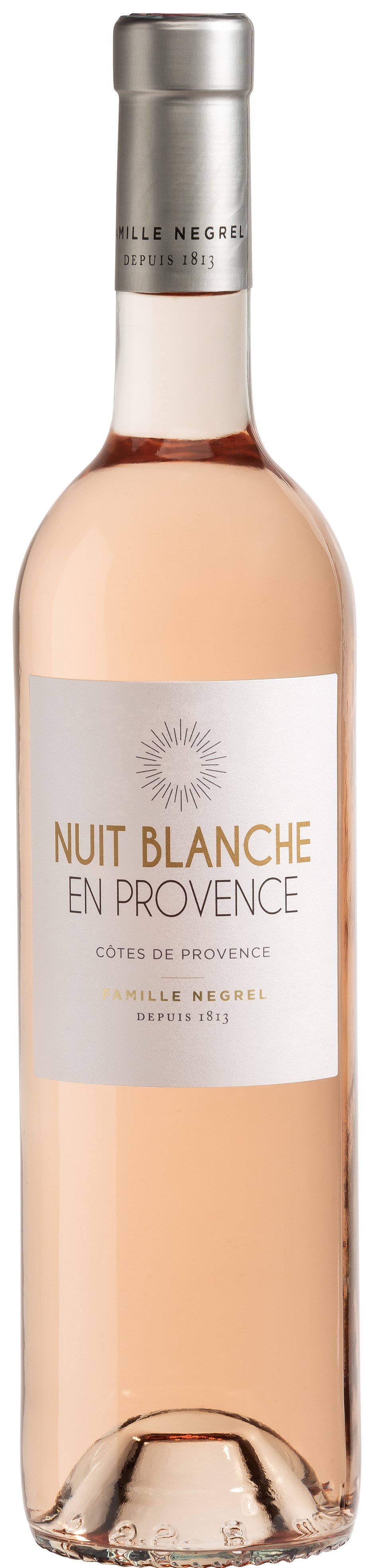 Famille Negrel Nuit Blanche en Provence Rosé 2018 wine bottle