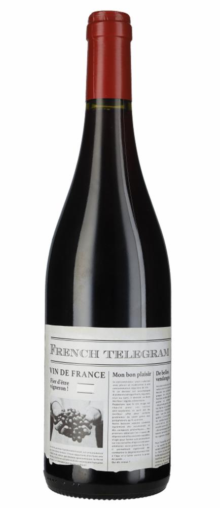 French Telegram Rouge wine bottle